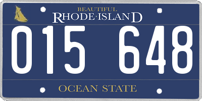 RI license plate 015648