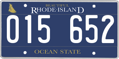 RI license plate 015652