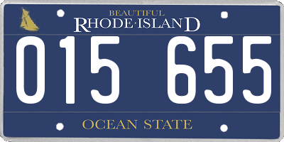 RI license plate 015655