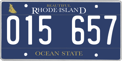 RI license plate 015657