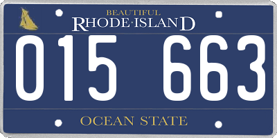 RI license plate 015663