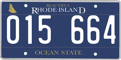 RI license plate 015664