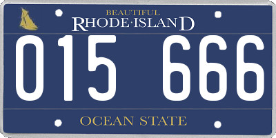 RI license plate 015666