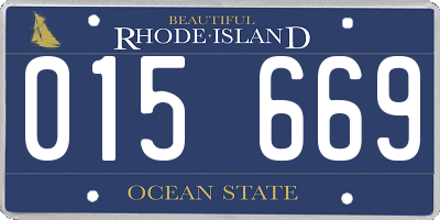 RI license plate 015669