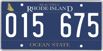 RI license plate 015675