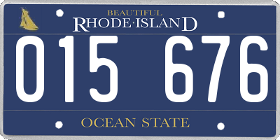 RI license plate 015676