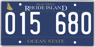 RI license plate 015680