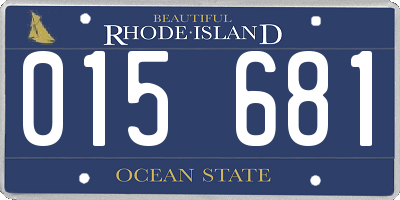 RI license plate 015681