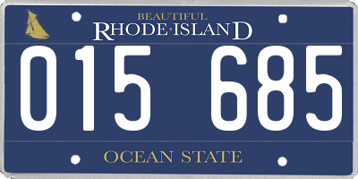 RI license plate 015685