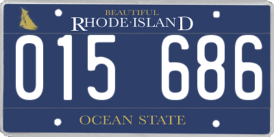 RI license plate 015686