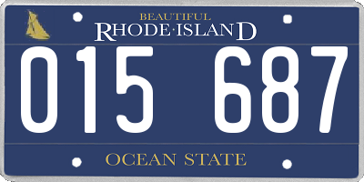 RI license plate 015687