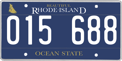 RI license plate 015688