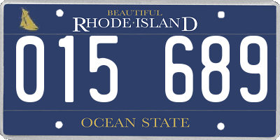 RI license plate 015689