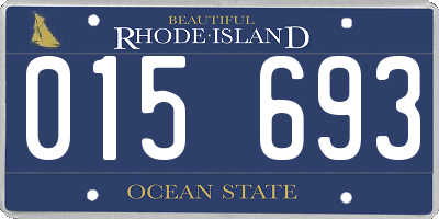 RI license plate 015693