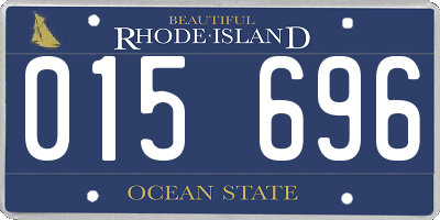 RI license plate 015696