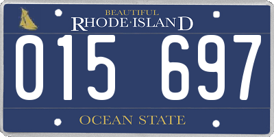 RI license plate 015697