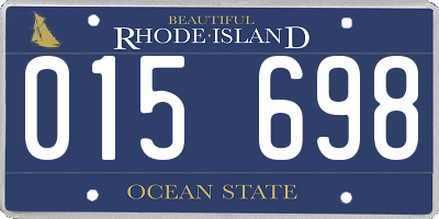 RI license plate 015698