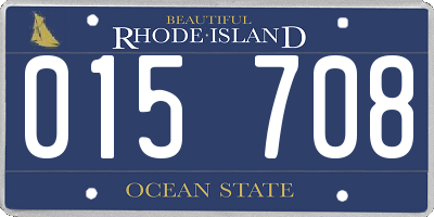 RI license plate 015708