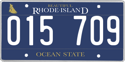 RI license plate 015709