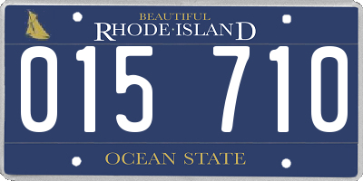 RI license plate 015710