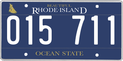 RI license plate 015711