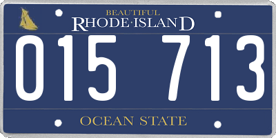 RI license plate 015713