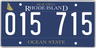 RI license plate 015715