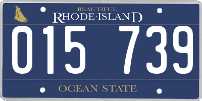 RI license plate 015739