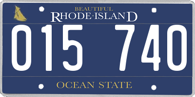 RI license plate 015740