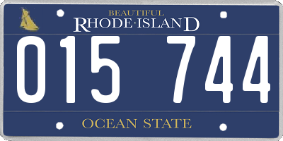 RI license plate 015744