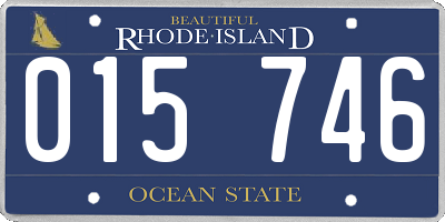 RI license plate 015746