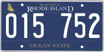 RI license plate 015752