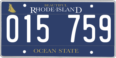 RI license plate 015759