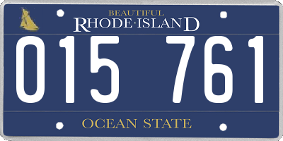 RI license plate 015761