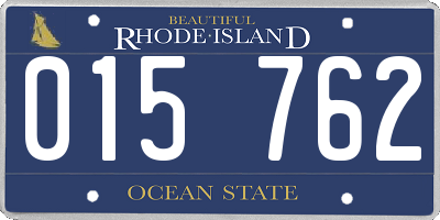 RI license plate 015762