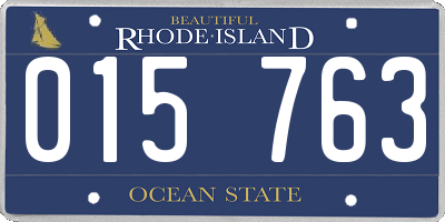 RI license plate 015763