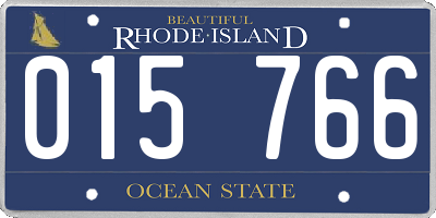 RI license plate 015766