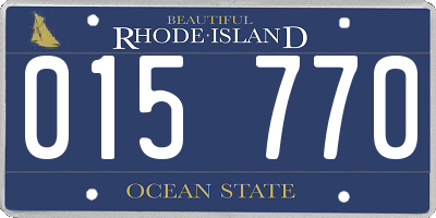 RI license plate 015770