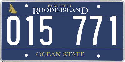 RI license plate 015771