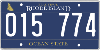 RI license plate 015774