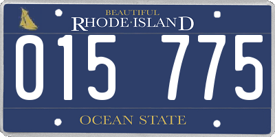 RI license plate 015775