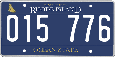 RI license plate 015776