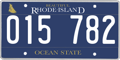 RI license plate 015782