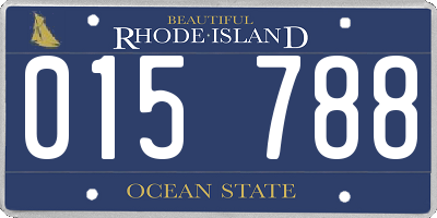 RI license plate 015788