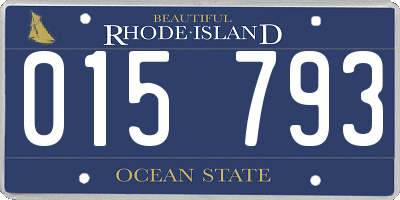 RI license plate 015793