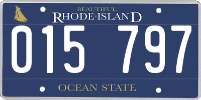 RI license plate 015797