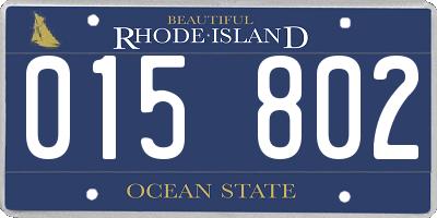 RI license plate 015802