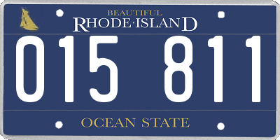 RI license plate 015811