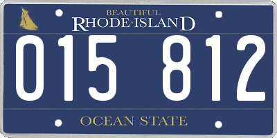 RI license plate 015812