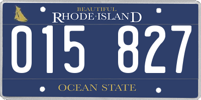 RI license plate 015827